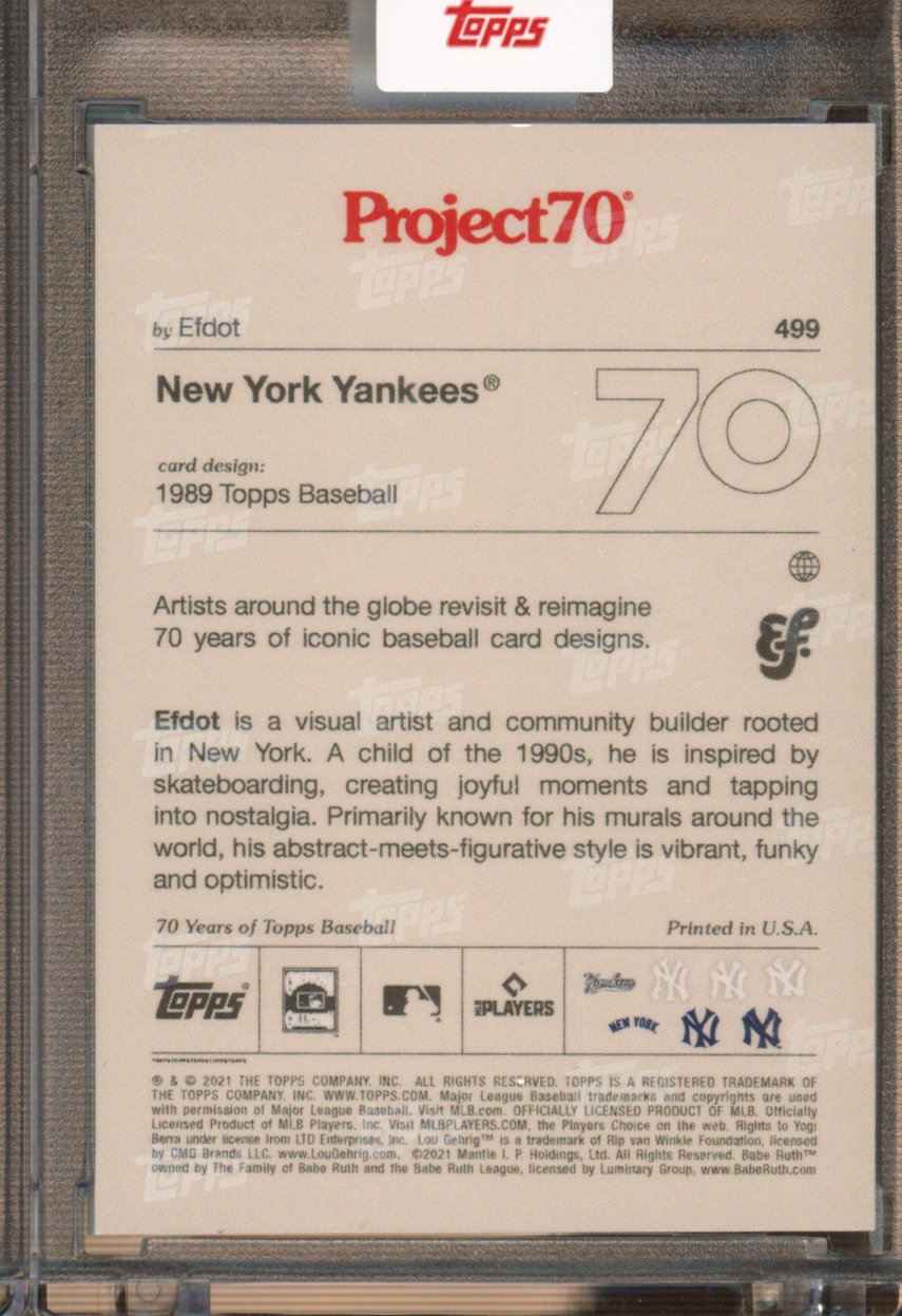 2021 Topps Project 70 New York Yankees Efdot 499