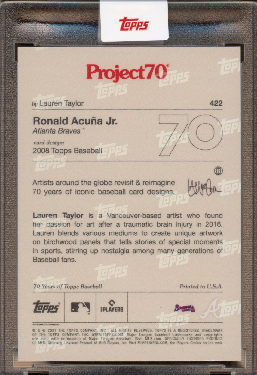 2021 Topps Project 70 Ronald Acuna Jr. Lauren Taylor 422