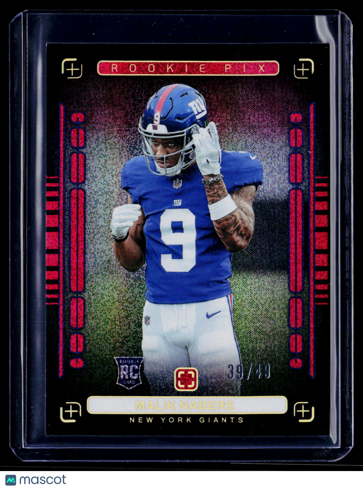 2024 Photogenic Malik Nabers Rookie Red Sparkle 39/49 RC