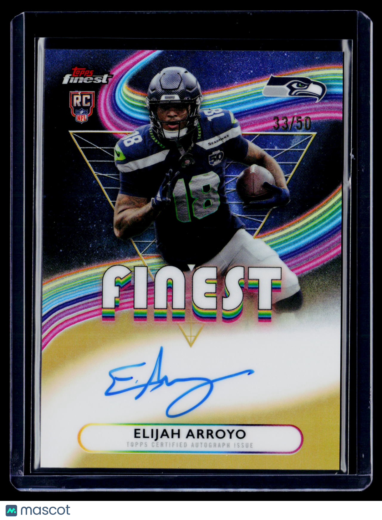 2025 Topps Finest Elijah Arroyo Rookie Gold Refractor Auto 33/50 RC