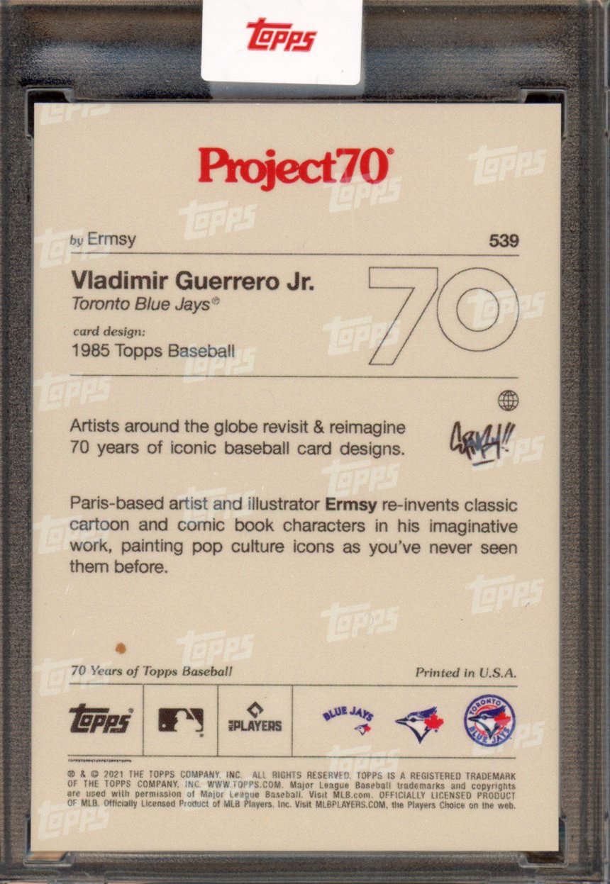 2021 Topps Project 70 Vladimir Guerrero Jr. Ermsy 539