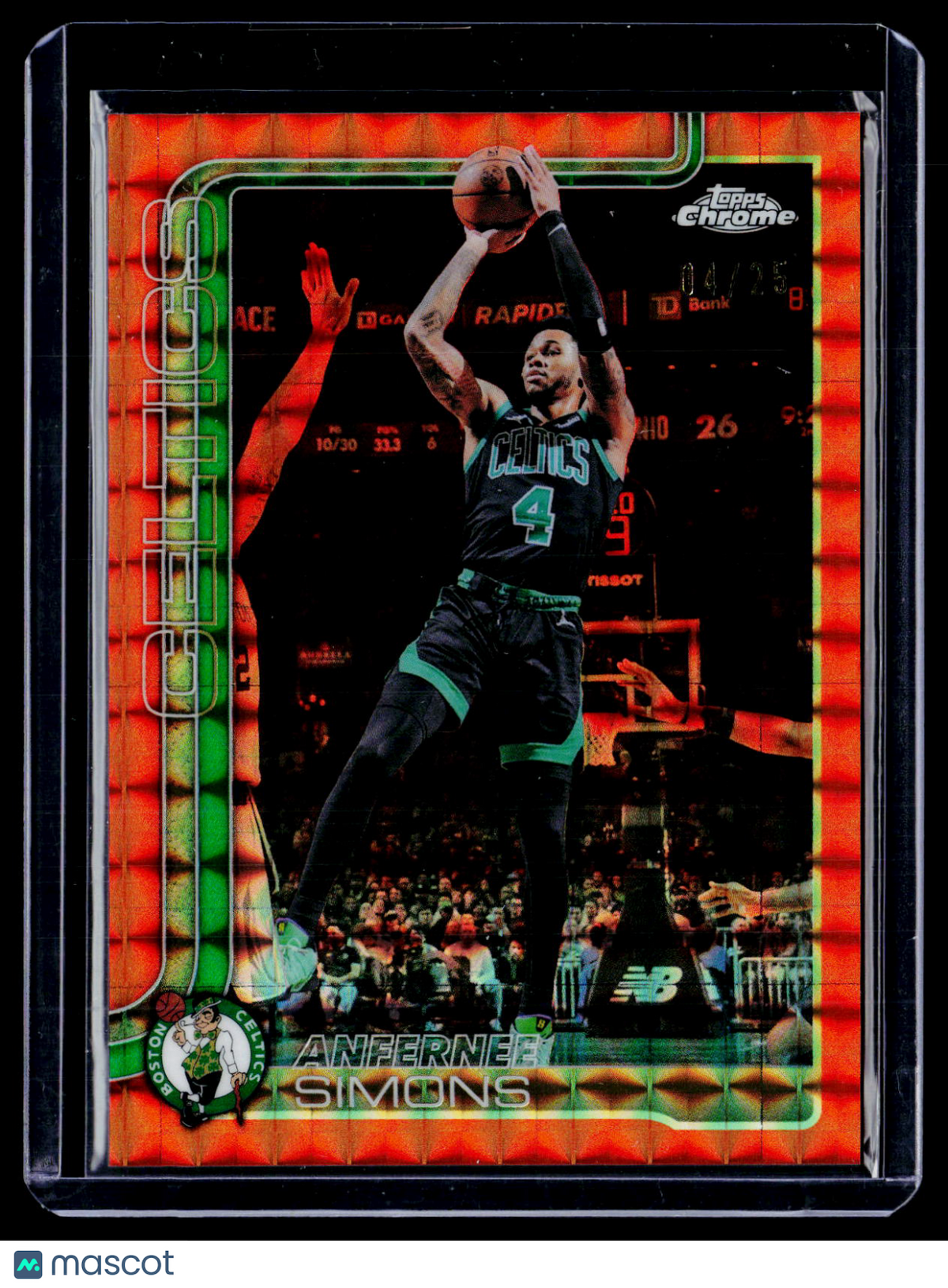 2025 Topps Chrome Update Anfernee Simons Orange Geometric 4/25