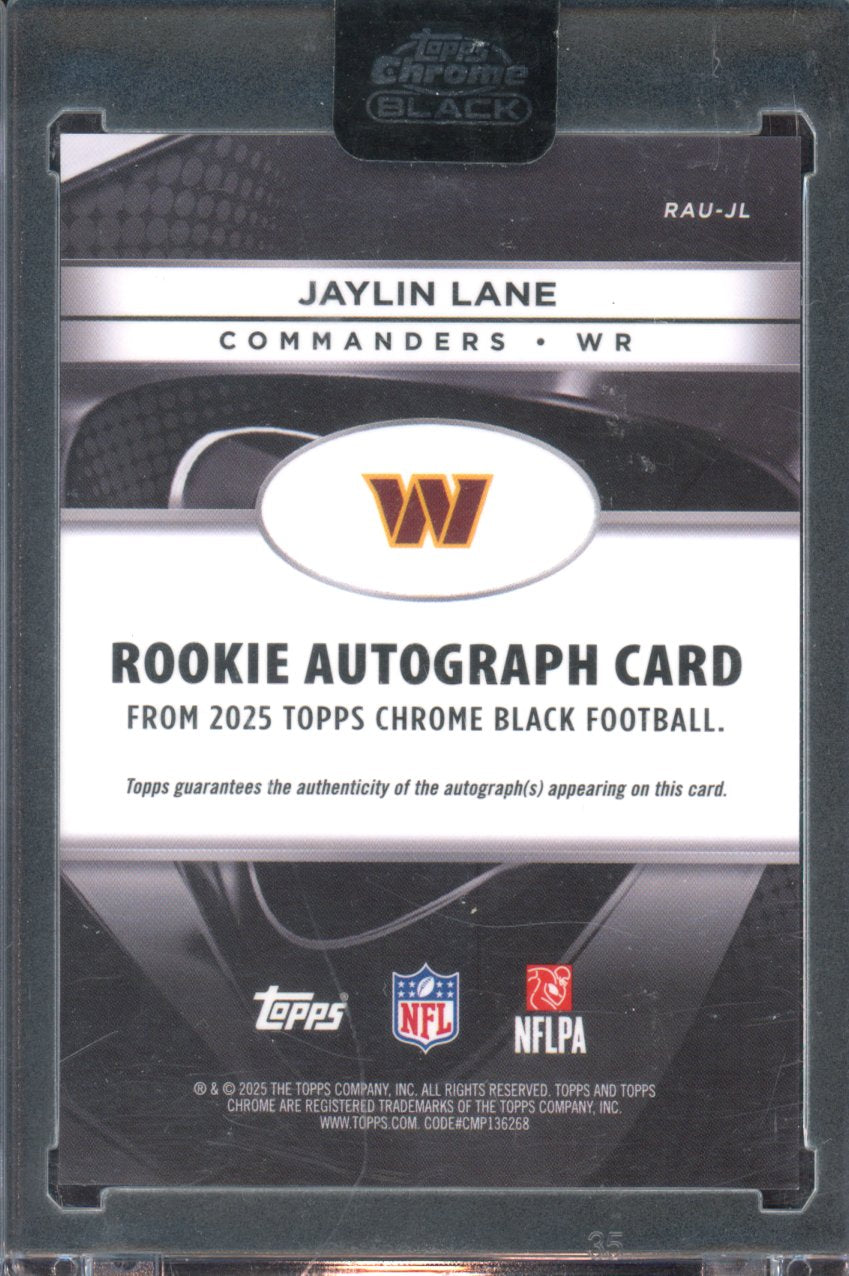 2025 Topps Chrome Black Jaylin Lane Rookie Auto RC
