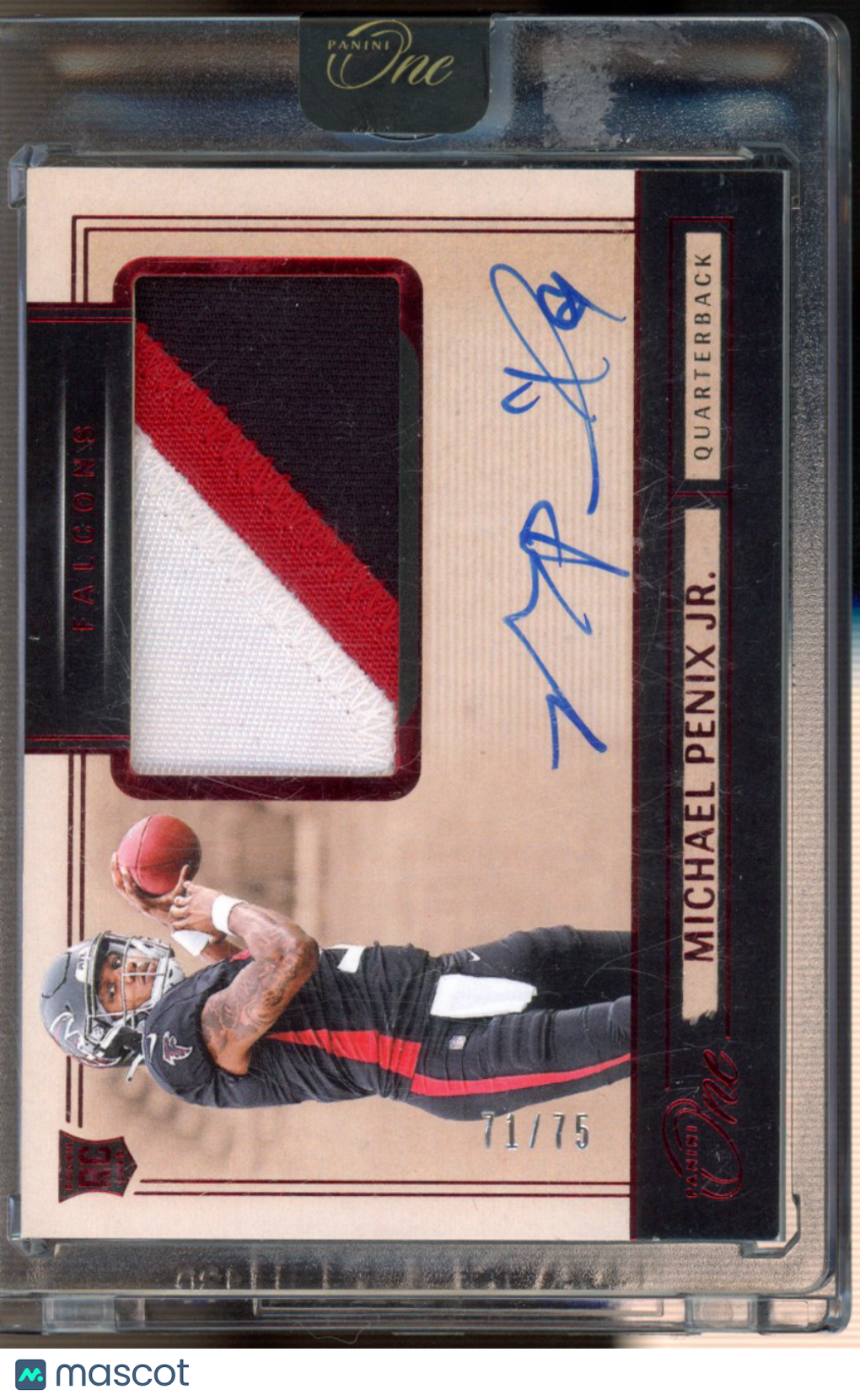 2024 Panini One Michael Penix Jr Rookie Patch Auto 71/75