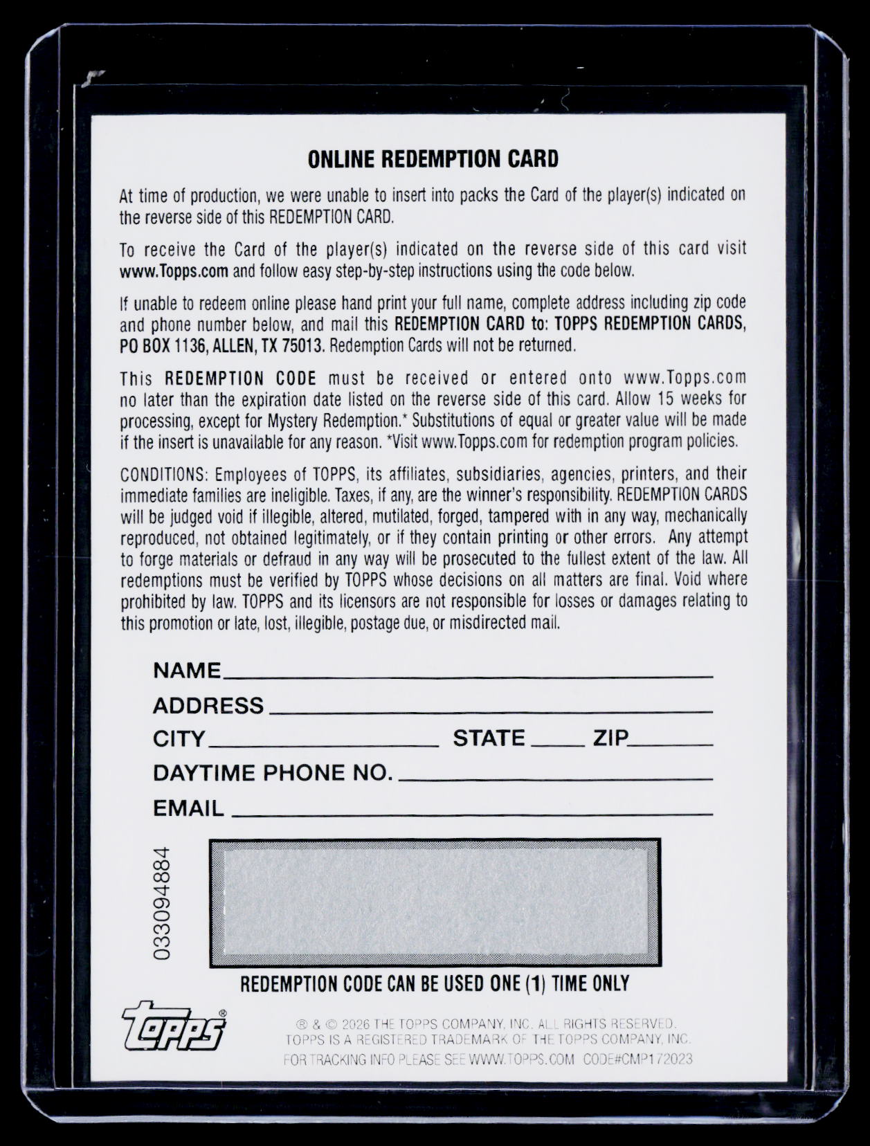2025 Topps Resurgence Omarion Hampton Amped Up Rookie Patch Auto RPA REDEMPTION