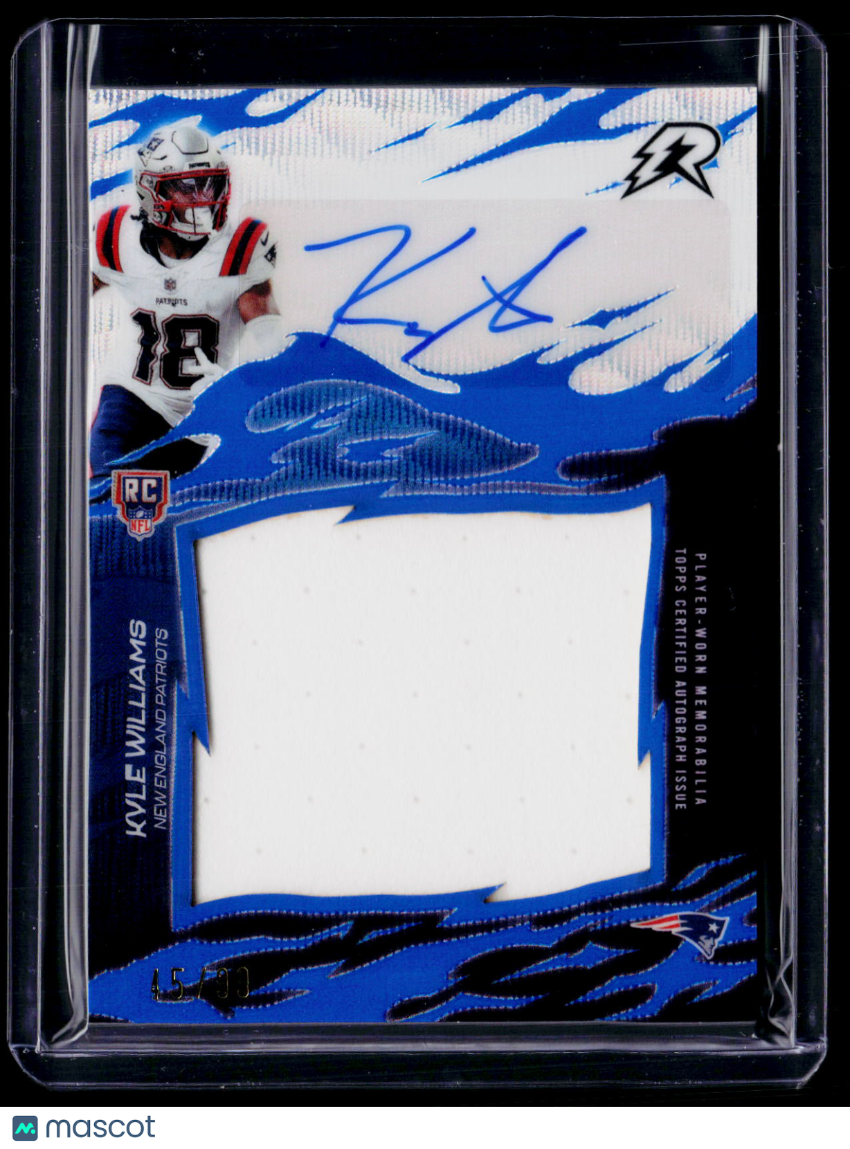 2025 Topps Resurgence Kyle Williams Blue Surge Rookie Patch Auto RPA RC