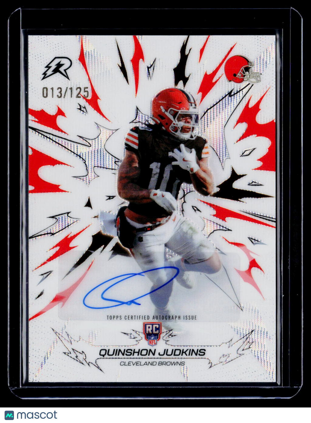 2025 Topps Resurgence Quinshon Judkins Rookie White Surge Auto 13/125 RC