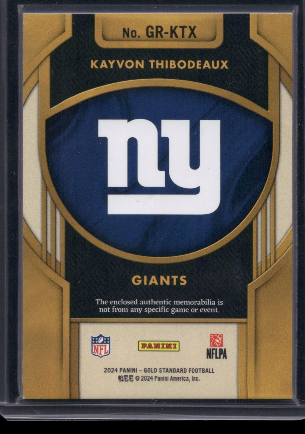 2024 Gold Standard Kayvon Thibodeaux Gold Rush Laundry Tag Patch 13/24