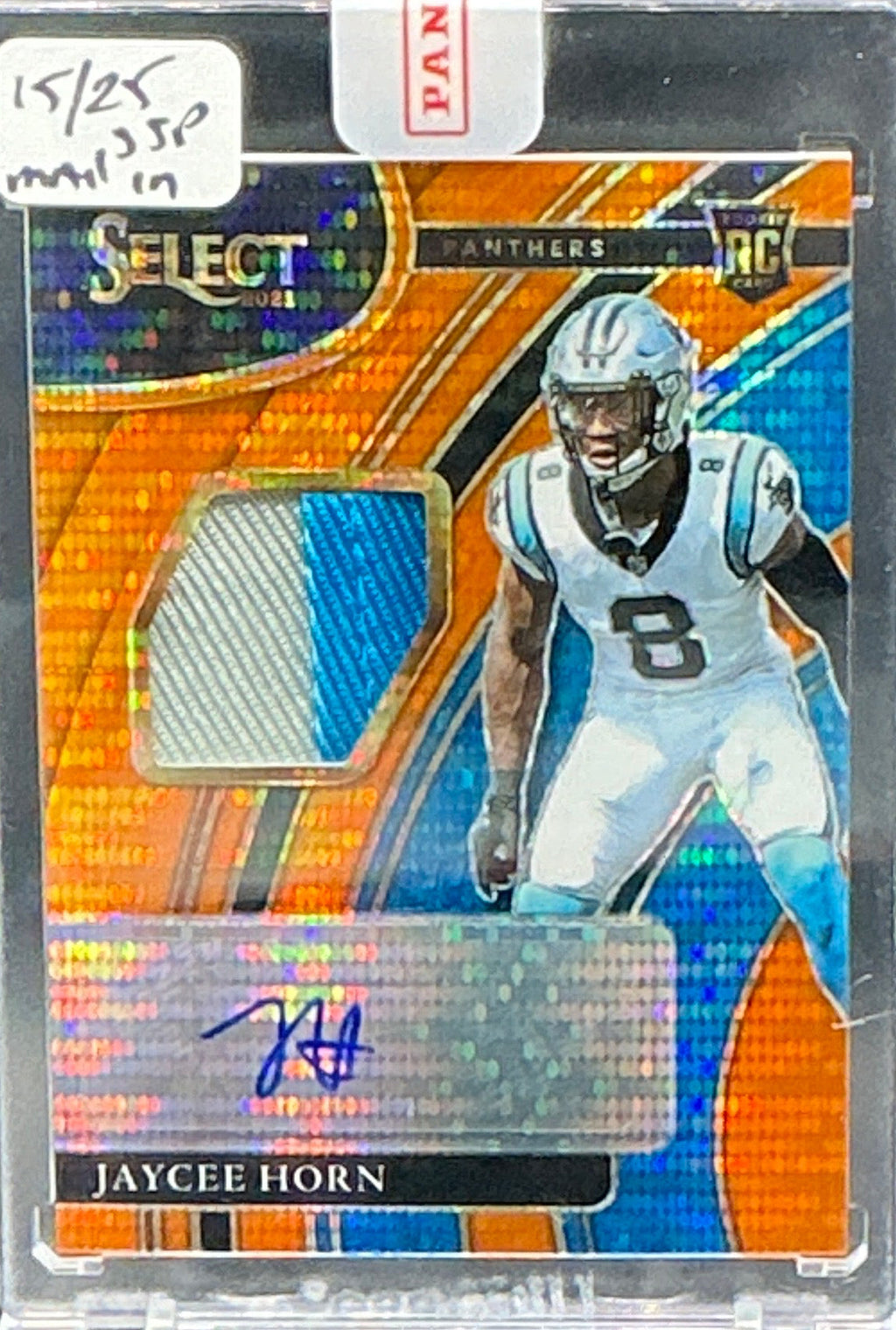 2021 Panini Select Jaycee Horn Player Worn Patch 15/25