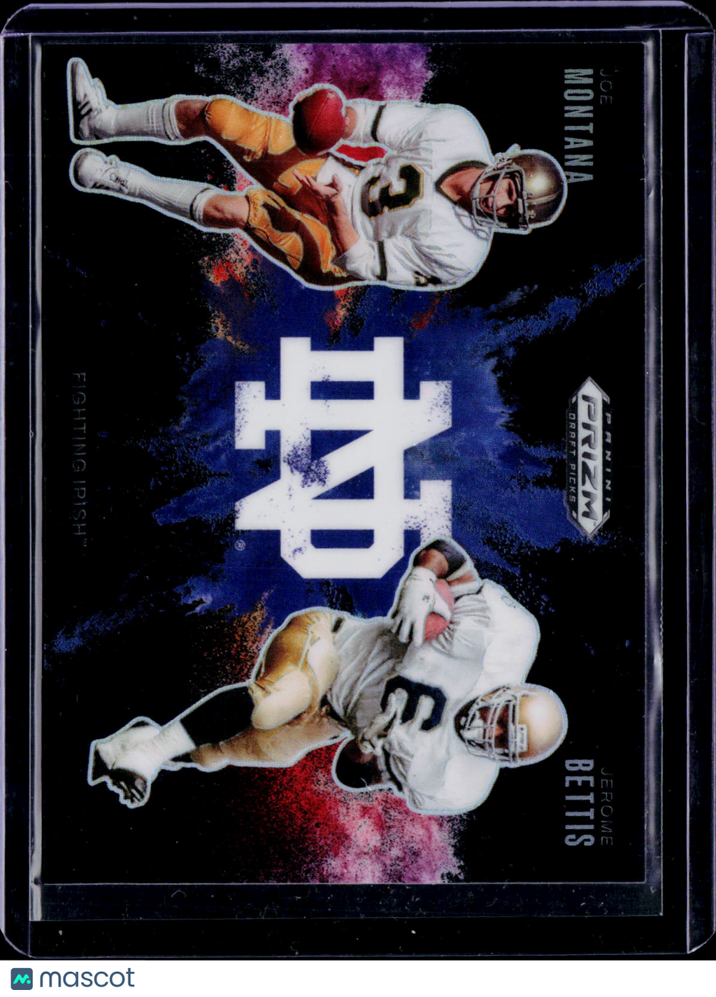 2025 Prizm Draft Picks Joe Montana Jerome Bettis Black Color Blast