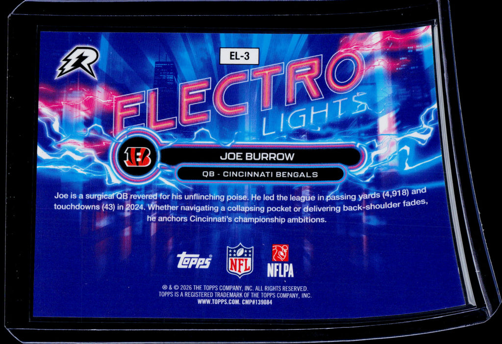 2025 Topps Resurgence Joe Burrow Electro Lights Case Hit