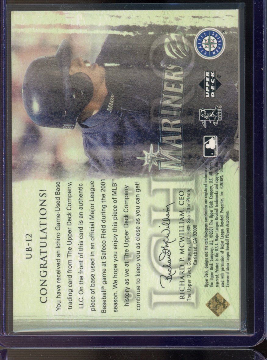 2001 Upper Deck Ichiro Ultimate Game Base Patch