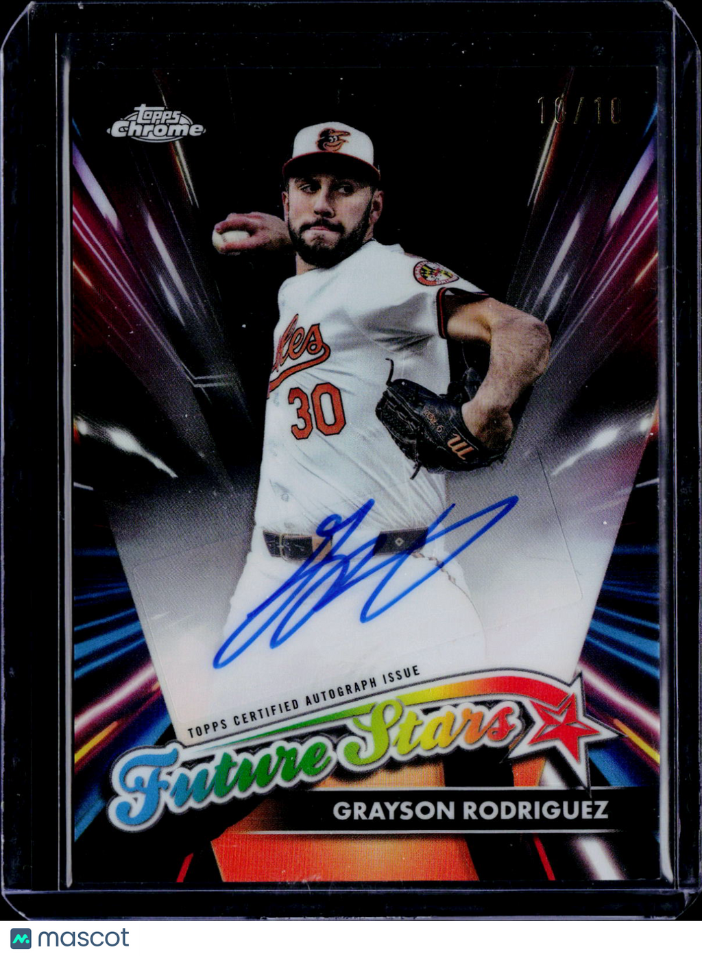 2024 Topps Chrome Grayson Rodriguez Future Stars Auto Black 10/10