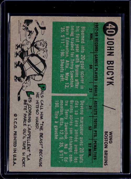 1958 Topps Johnny Bucyk