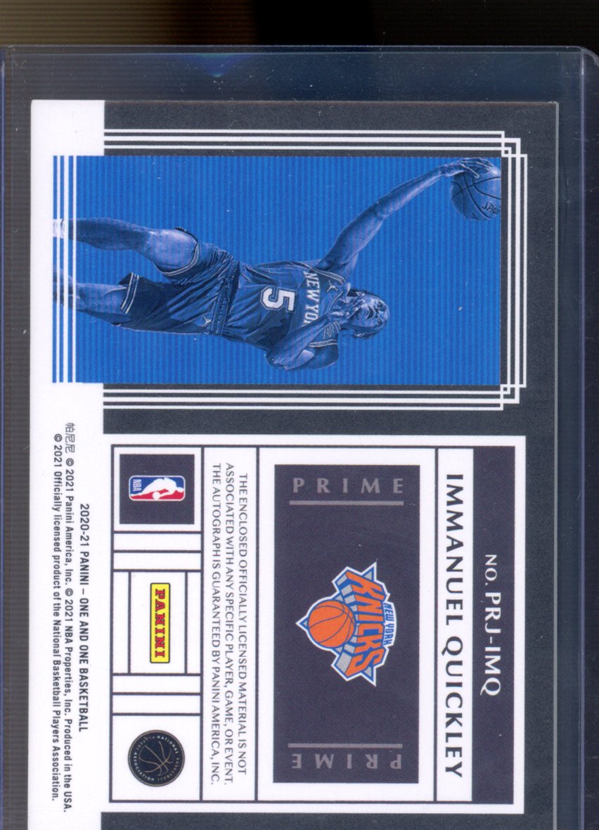2020-21 Panini One and One Immmanuel Quickly Prime RPA 07/99 RC