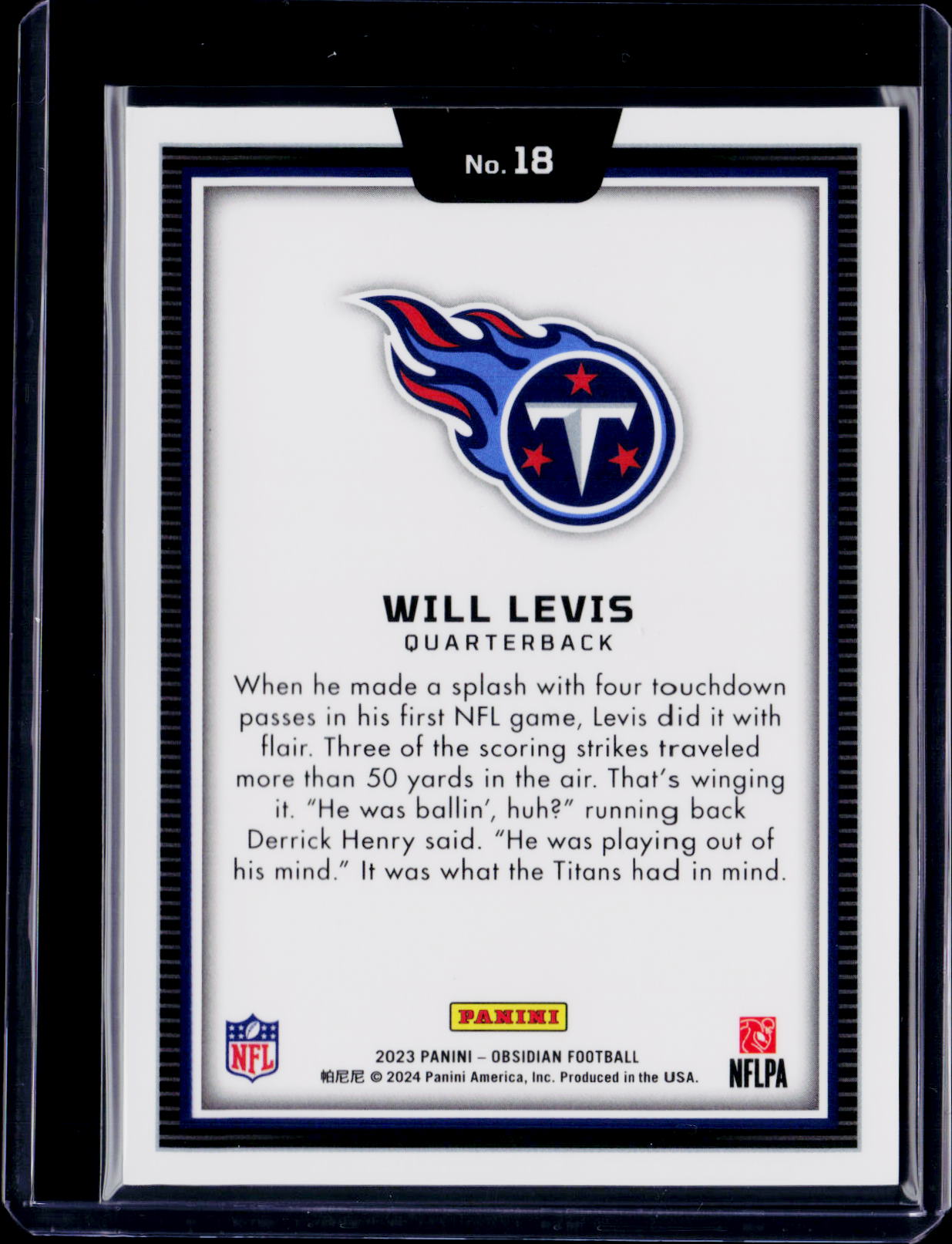 2023 Obsidian Will Levis Color Blast