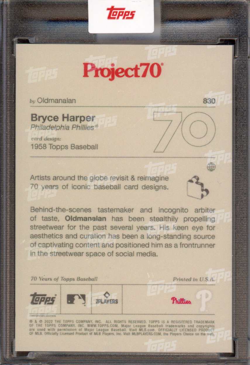 2021 Topps Project 70 Bryce Harper Oldmanalan 830