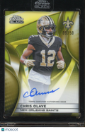 2025 Topps Chrome Black Chris Olave Gold Refractor Auto 9/50