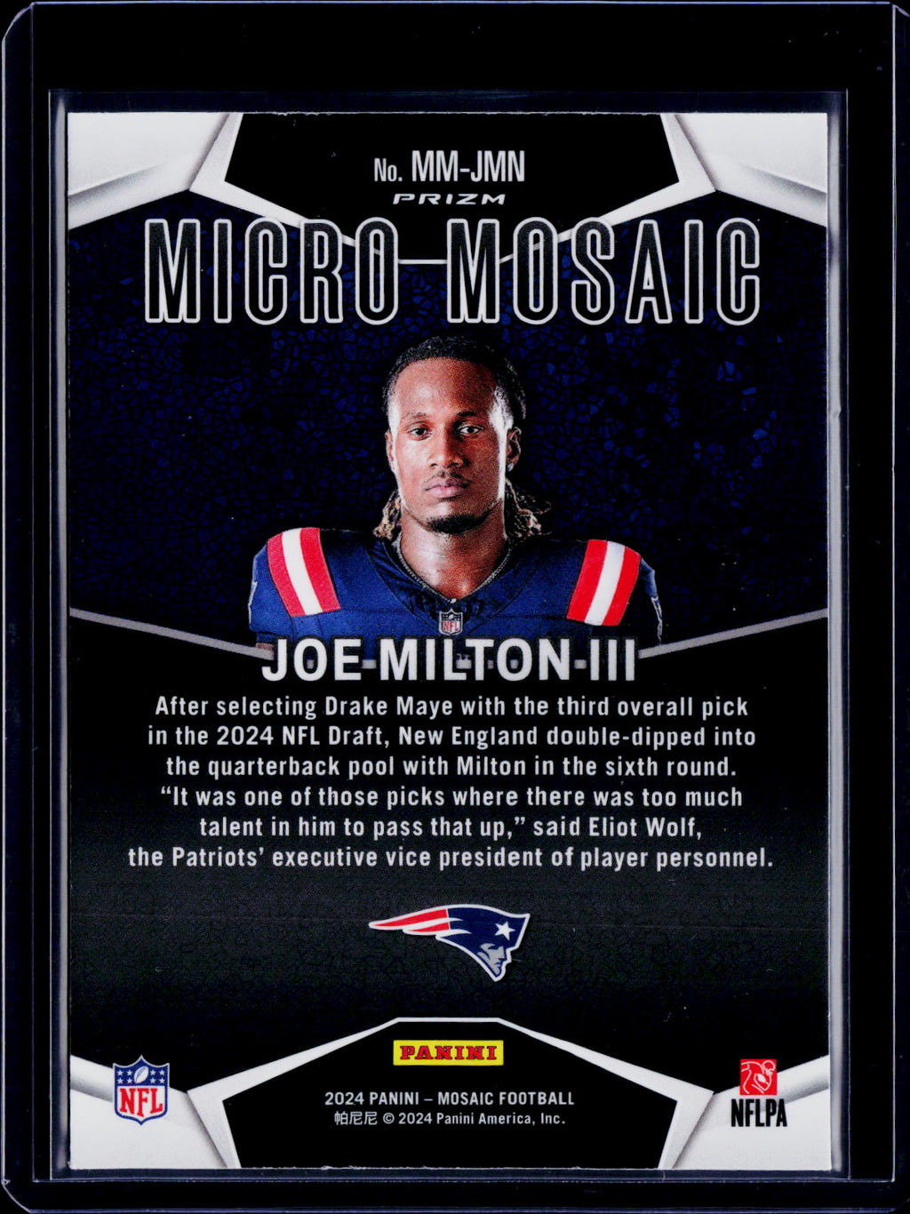 2024 Mosaic Joe Milton III Micro Mosaic RC