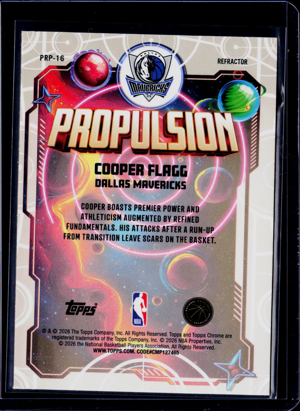 2025/26 Topps Chrome Cosmic Cooper Flaagg Propulsion Refractor