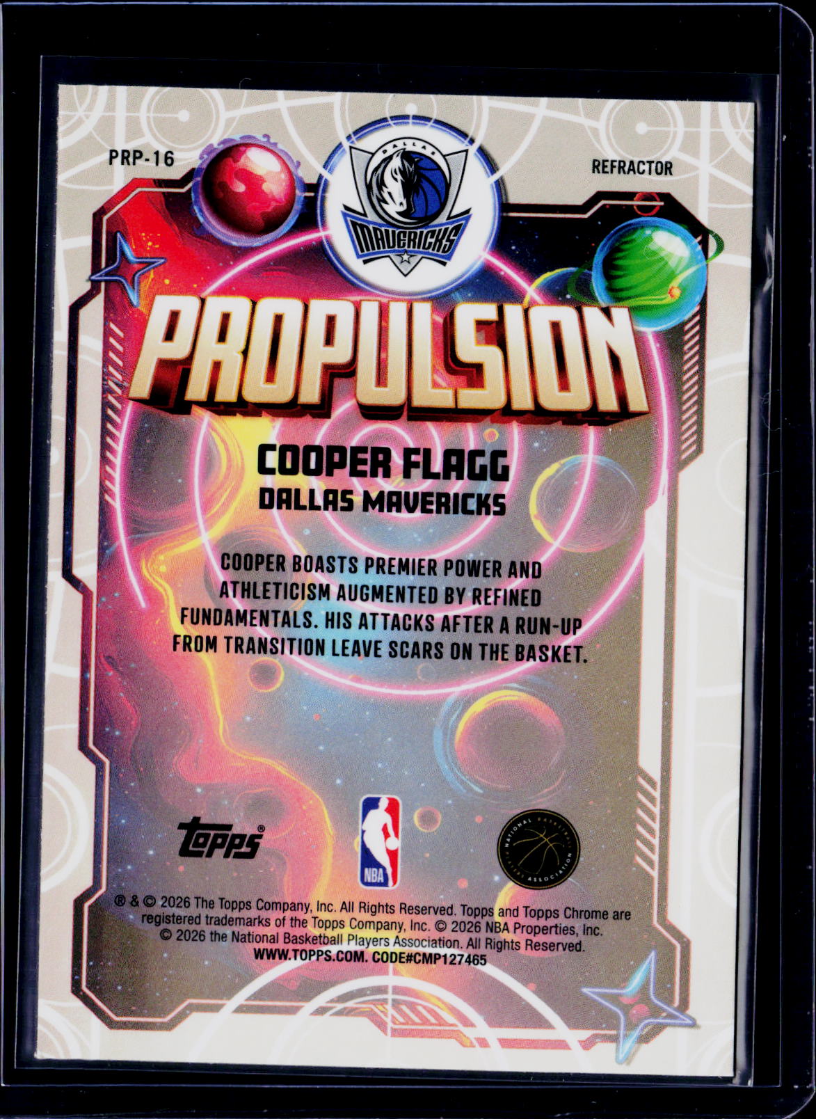 2025/26 Topps Chrome Cosmic Cooper Flaagg Propulsion Refractor