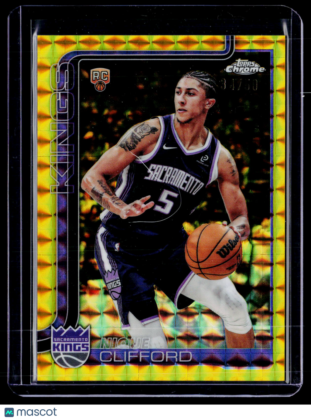 2025 Topps Chrome Update Nique Clifford Rookie Gold Geometric 34/50 RC