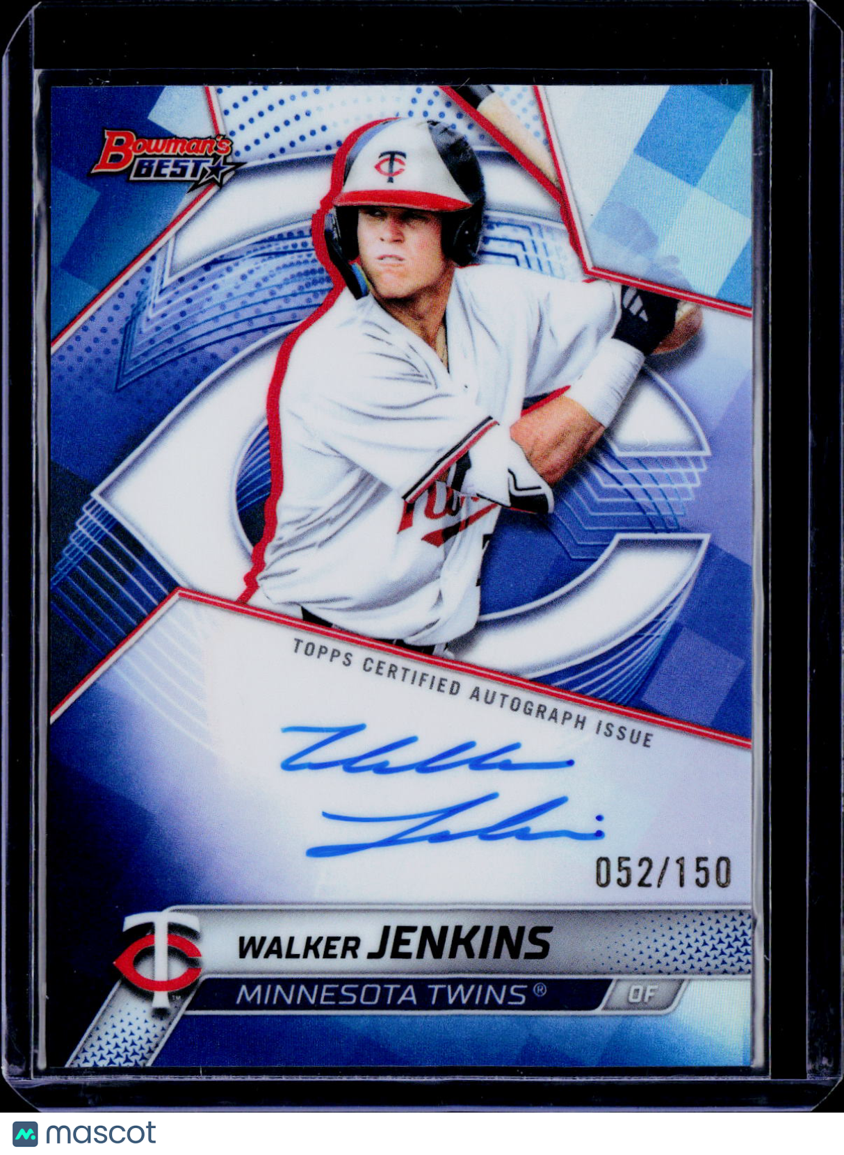 2025 Topps Bowmans Best Walker Jenkins Blue Refractor Prospect Auto 52/150
