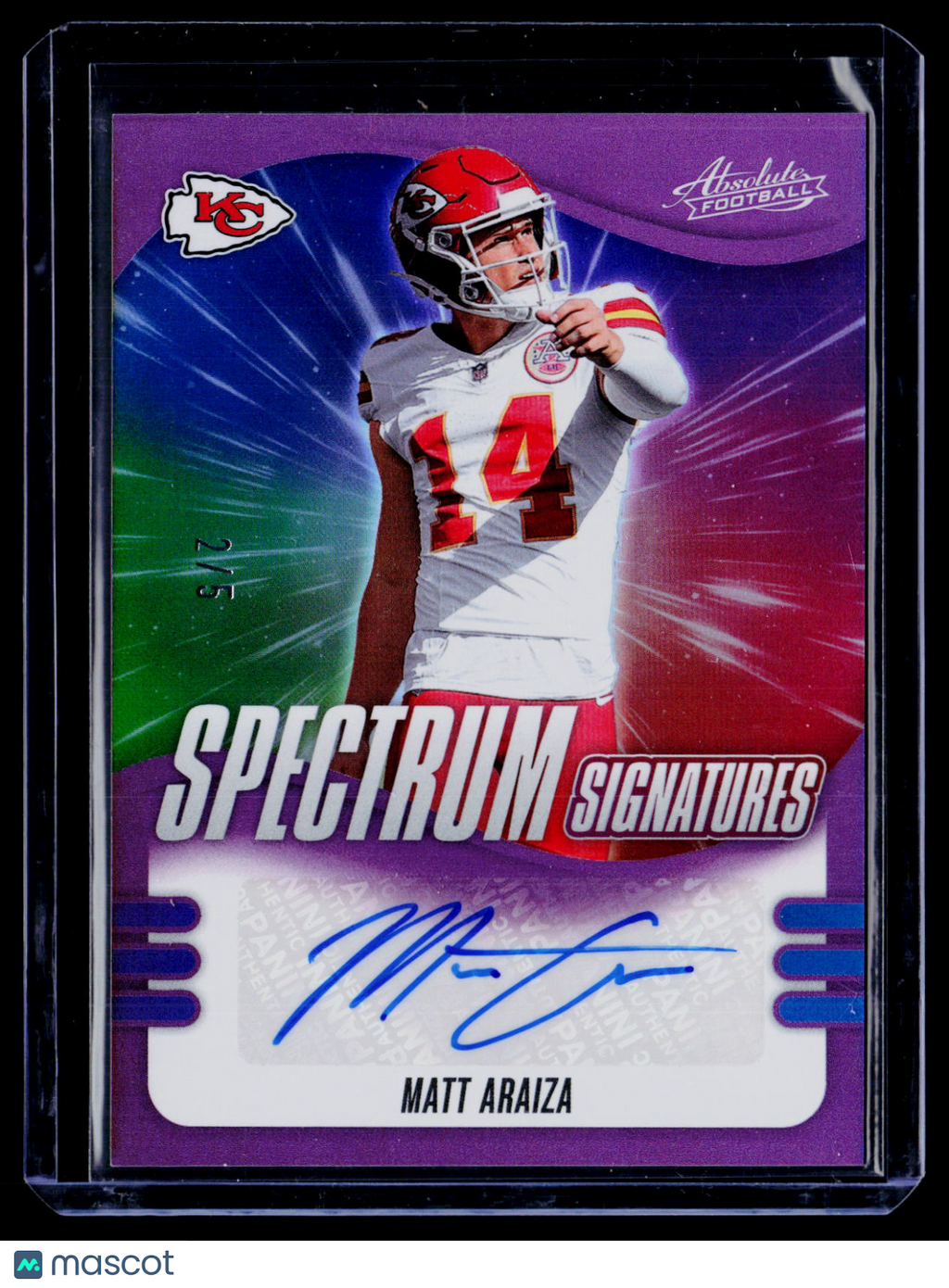 2025 Absolute Matt Araiza Purple Spectrum Signatures Auto 2/5
