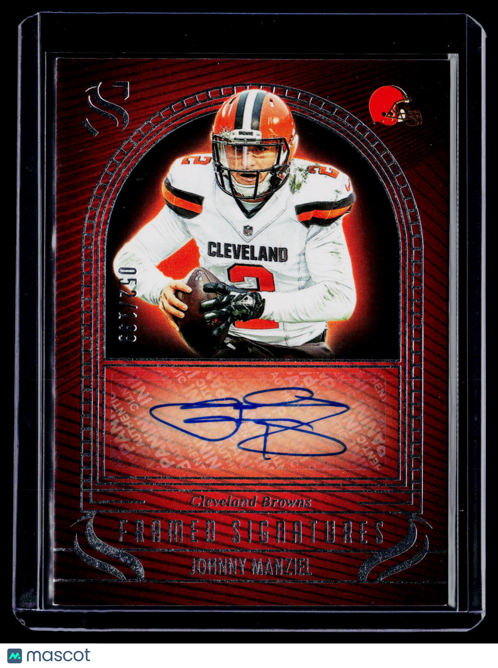 2025 Silhouette Johnny Manziel Framed Signatures Auto 52/199