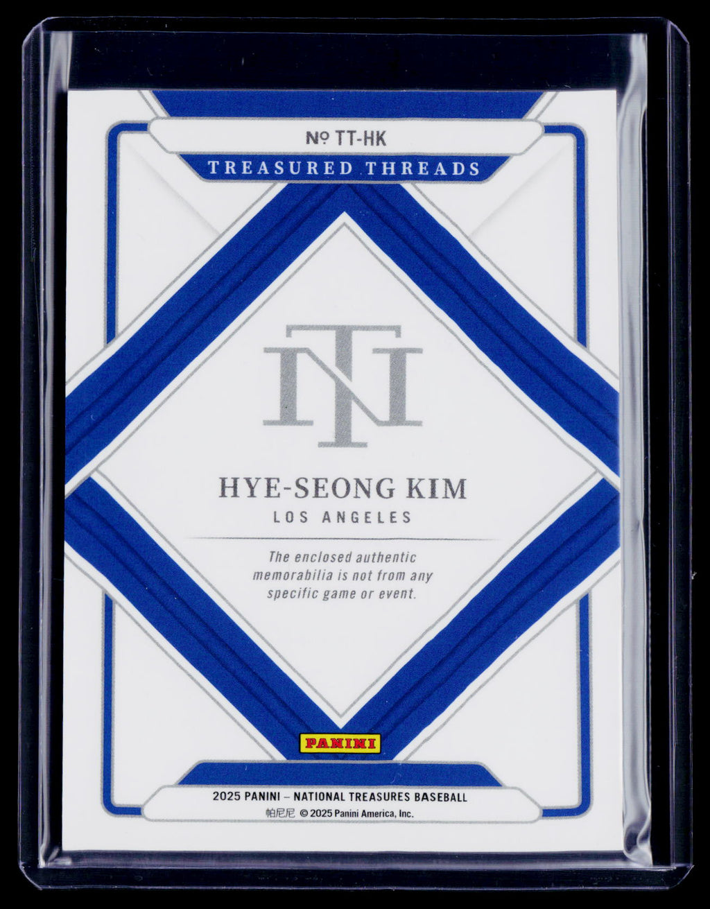 2025 National Treasures Hye-Seong Kim Rookie Patch 9/99 RC