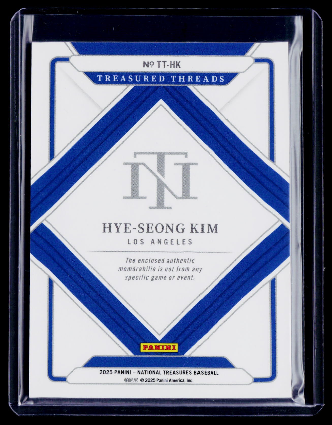 2025 National Treasures Hye-Seong Kim Rookie Patch 9/99 RC
