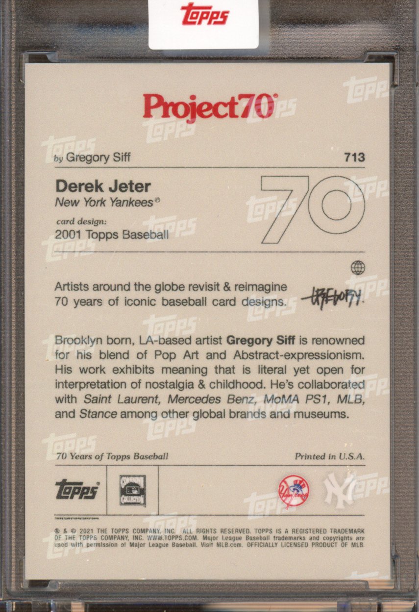 2021 Topps Proect 70 Derek Jeter Gregory Siff 713