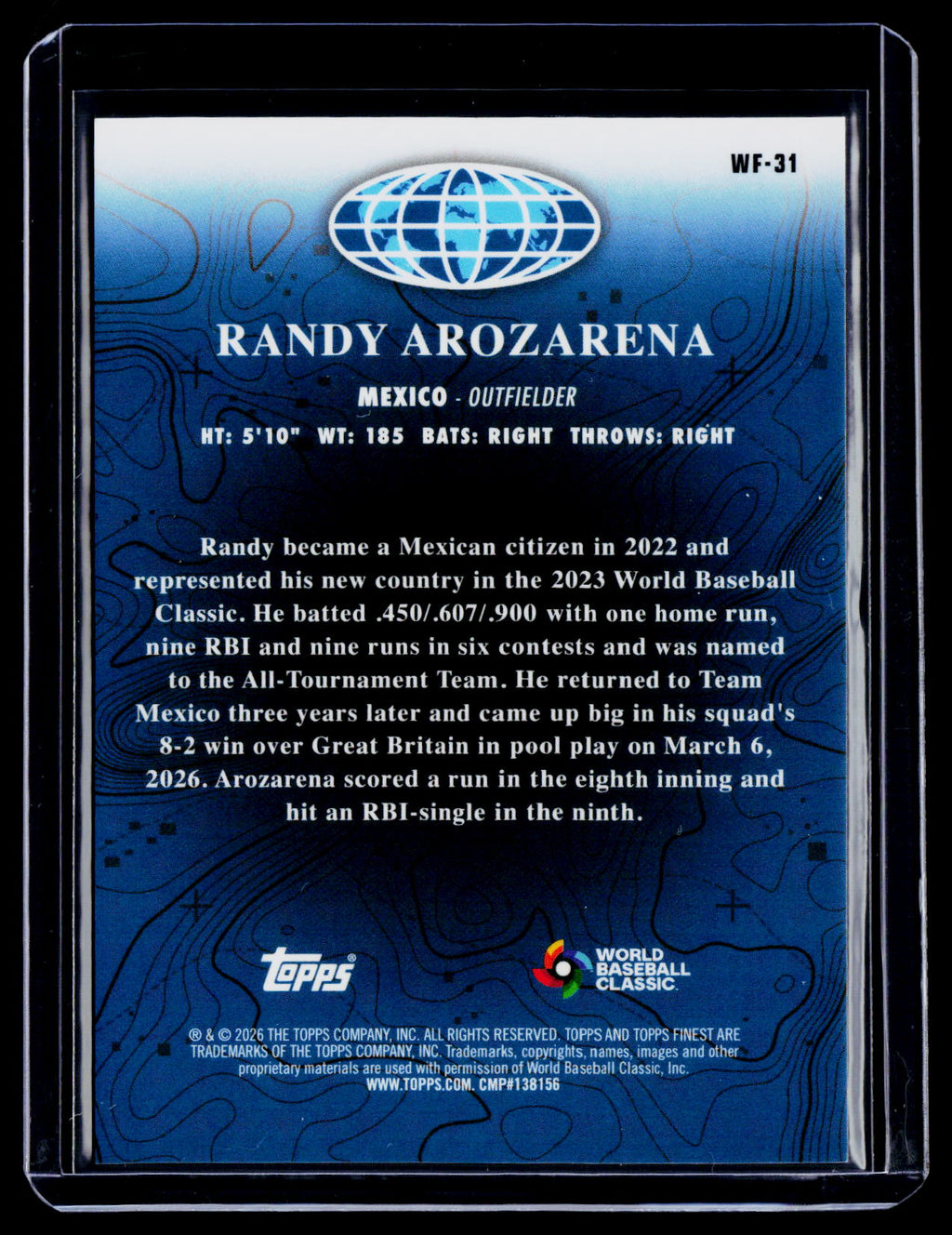2026 Finest Randy Arozarena World's Finest Orange Refractor 16/25