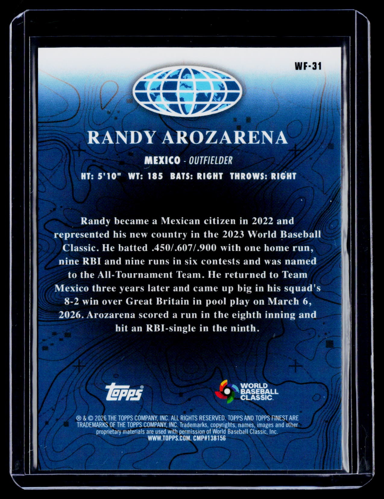 2026 Finest Randy Arozarena World's Finest Orange Refractor 16/25