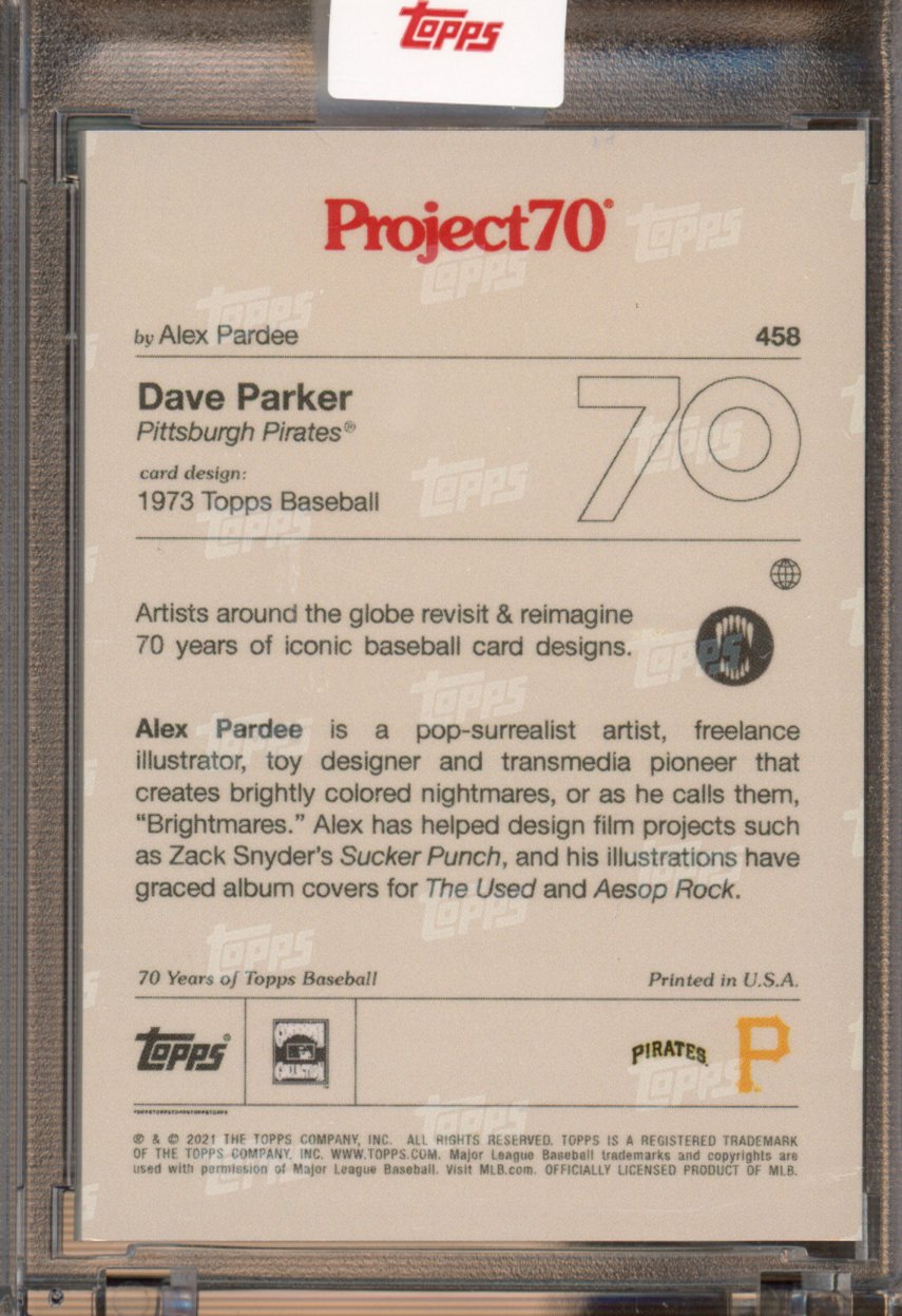 2021 Topps Project 70 Dave Parker Alex Pardee 458