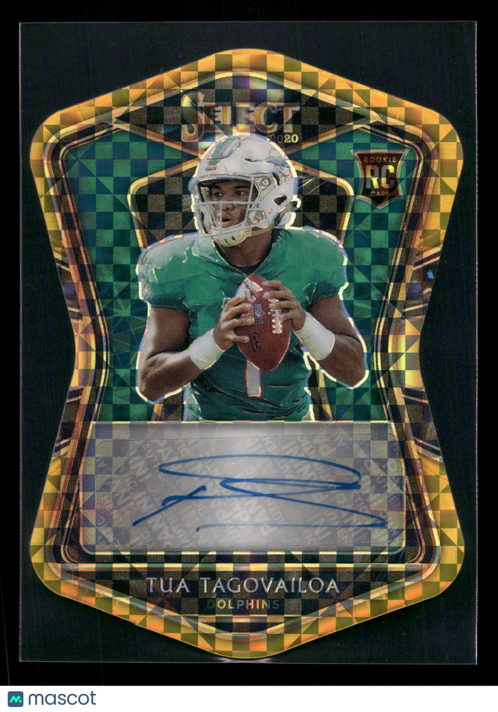 2020 Select Tua Tagovailoa Gold Die-Cut Auto 3/5 RC