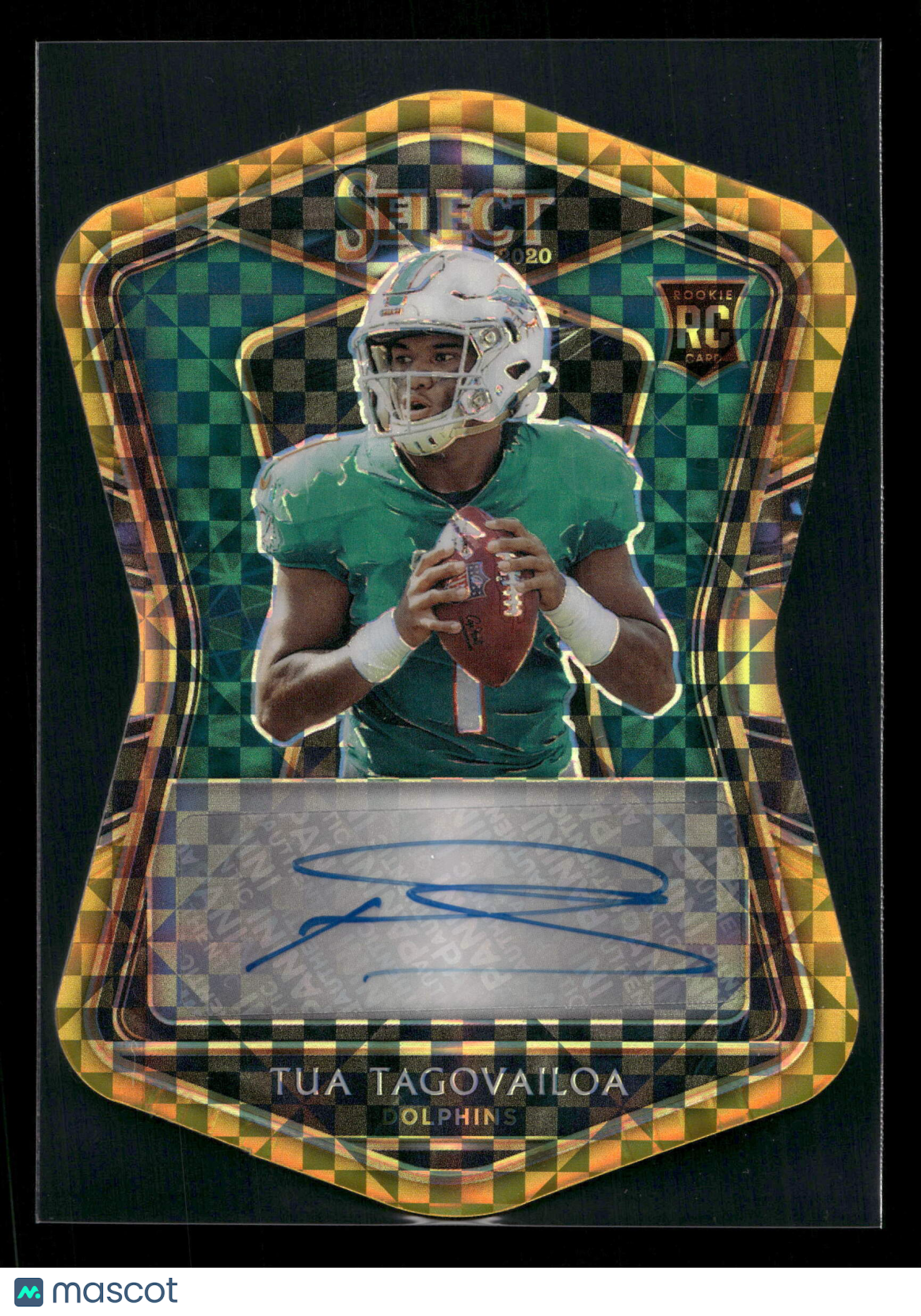 2020 Select Tua Tagovailoa Gold Die-Cut Auto 3/5 RC