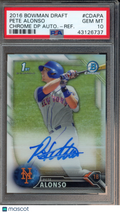 2016 Bowman Draft Pete Alonso Refractor Auto 328/499 PSA 10