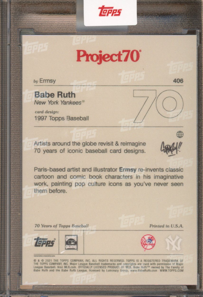2021 Topps Project 70 Babe Ruth Ermsy 406