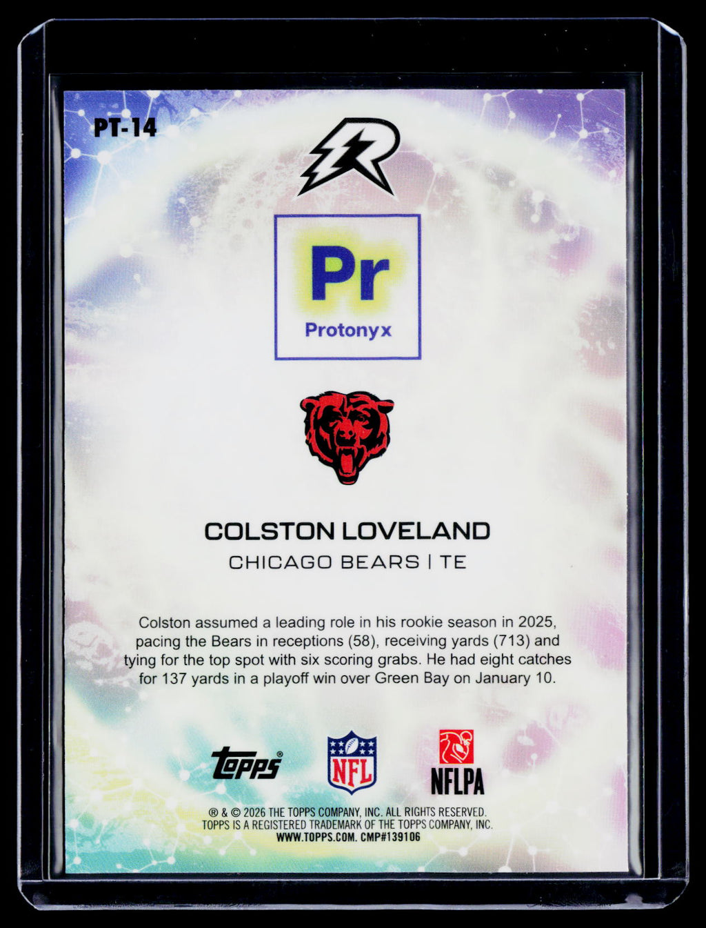 2025 Topps Resurgence Colston Loveland Rookie Protonyx 55/275 RC