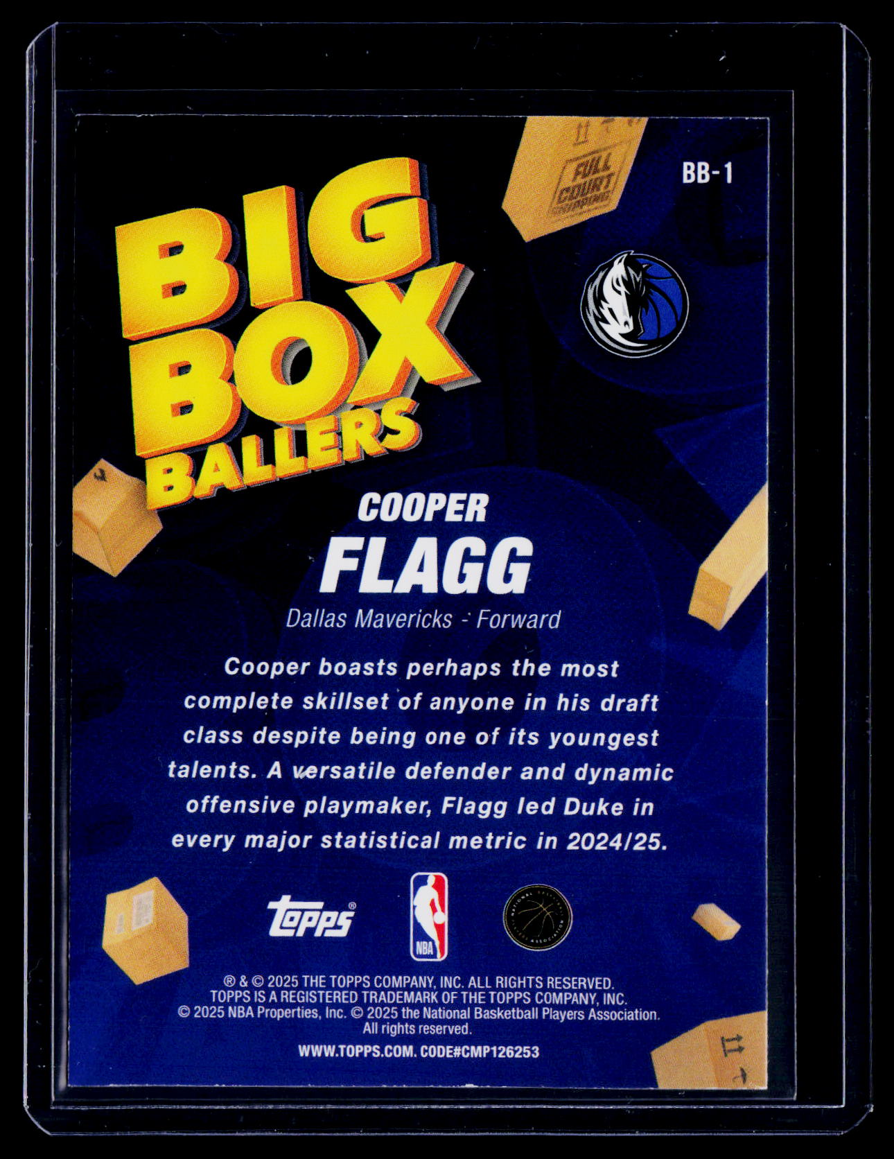 2025 Topps Cooper Flagg Rookie Big Box Ballers RC