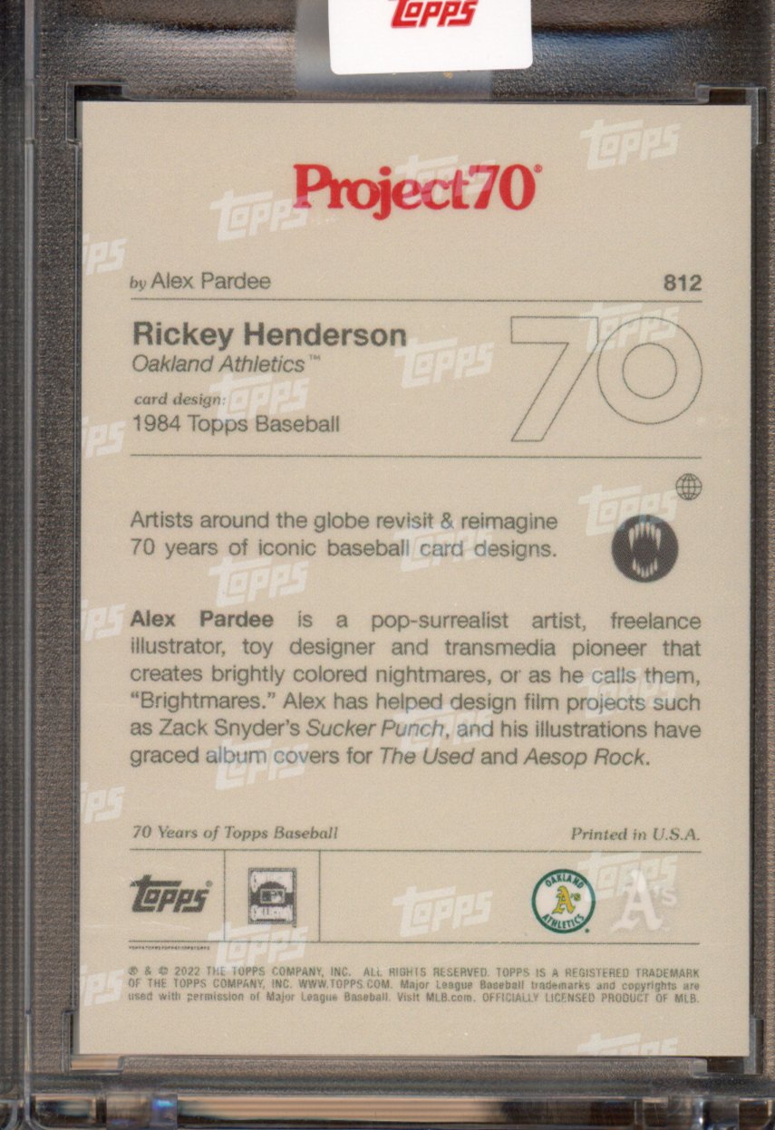 2021 Topps Project 70 Rickey Henderson Alex Pardee 812