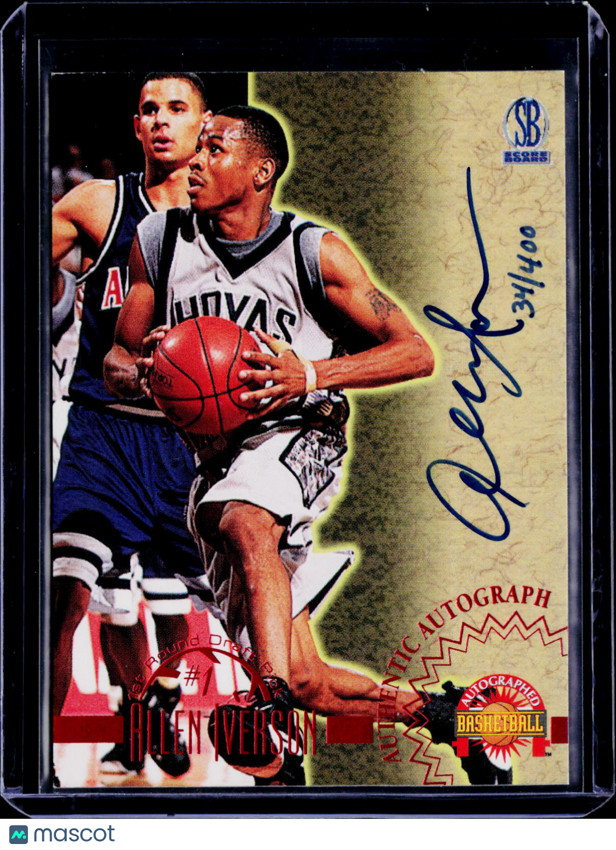 1996-97 Score Board Allen Iverson Red Auto 34/400