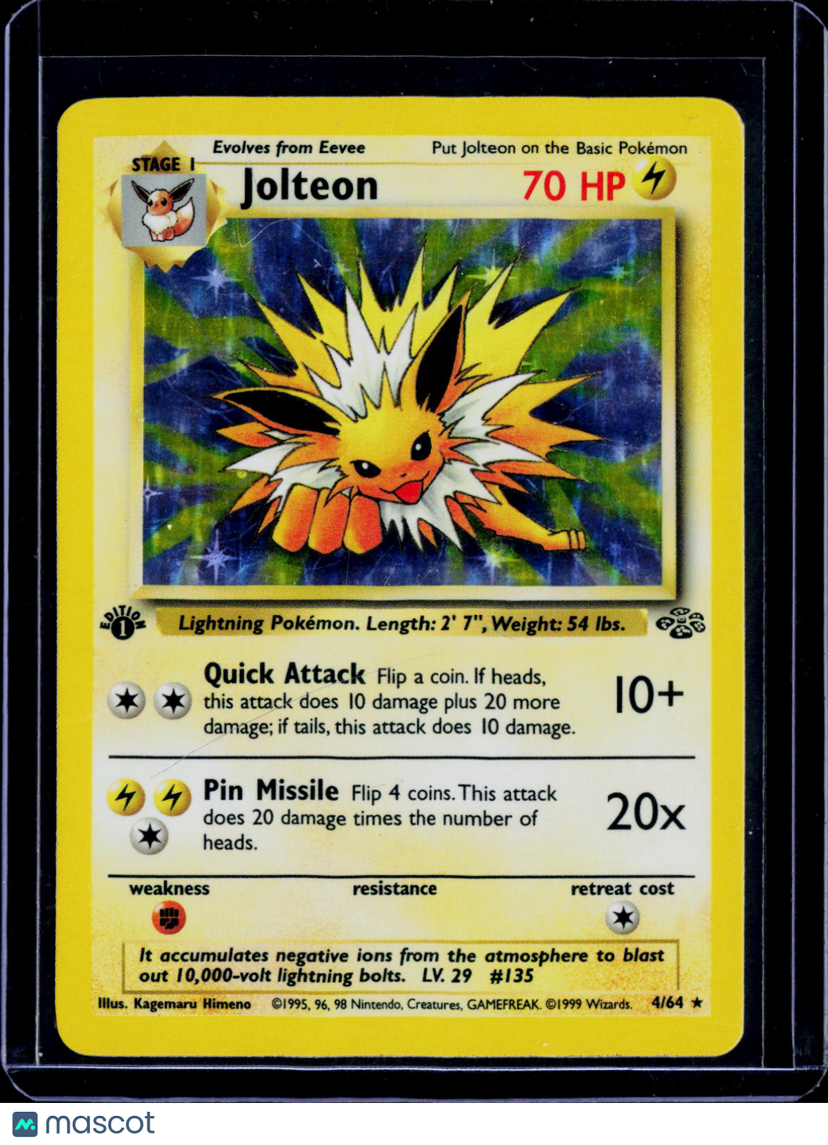 Jolteon 1st Edition Holo 4/64