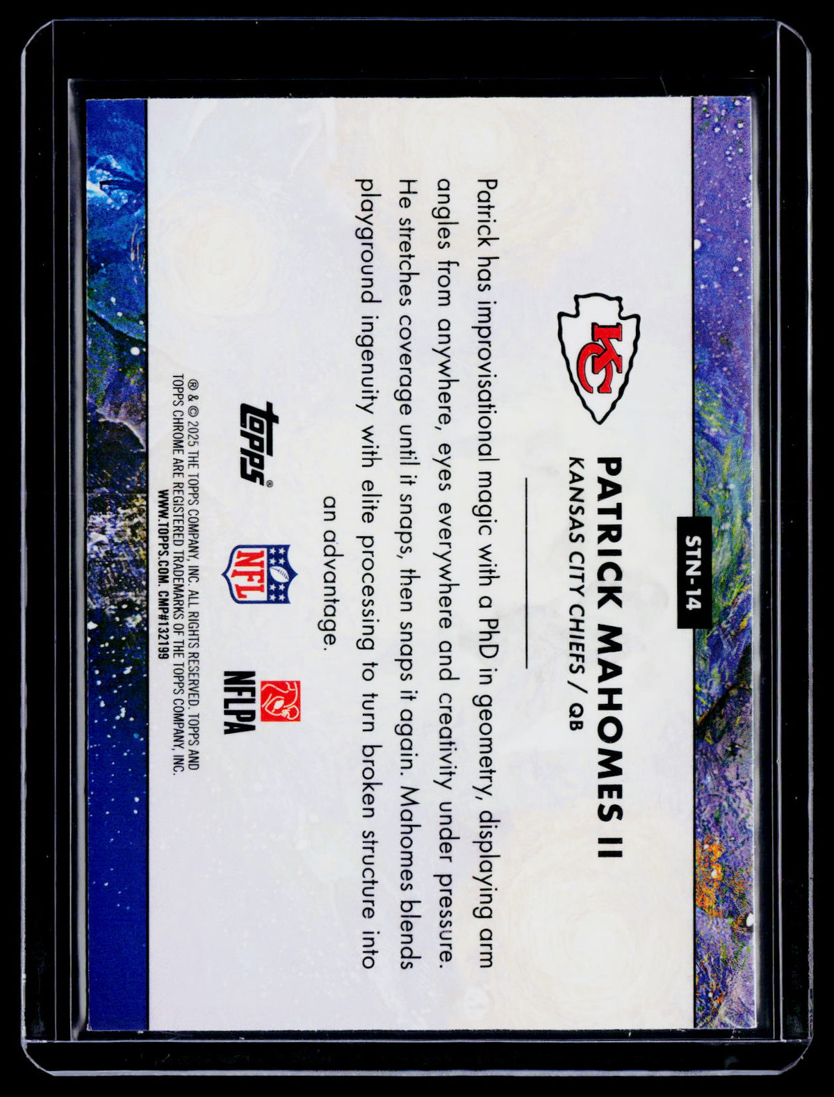 2025 Topps Chrome Cosmic Patrick Mahomes II Stars in the Night