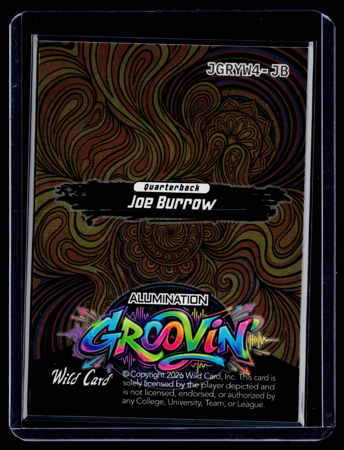 2026 Wild Card Joe Burrow Groovin Alumination 1/1