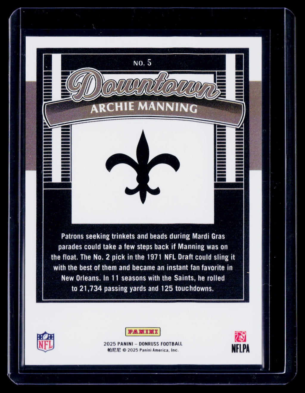 2025 Donruss Archie Manning Downtown