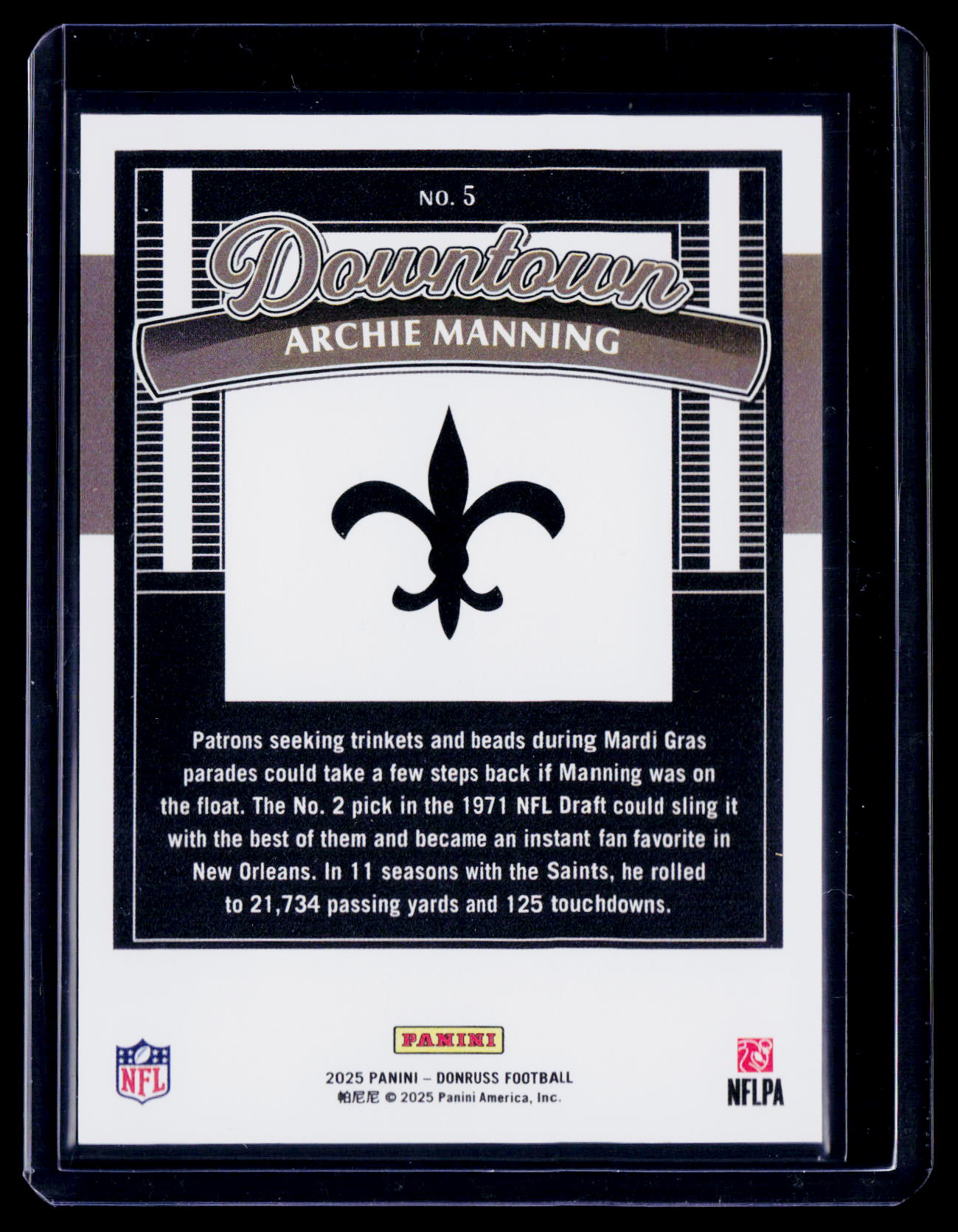 2025 Donruss Archie Manning Downtown