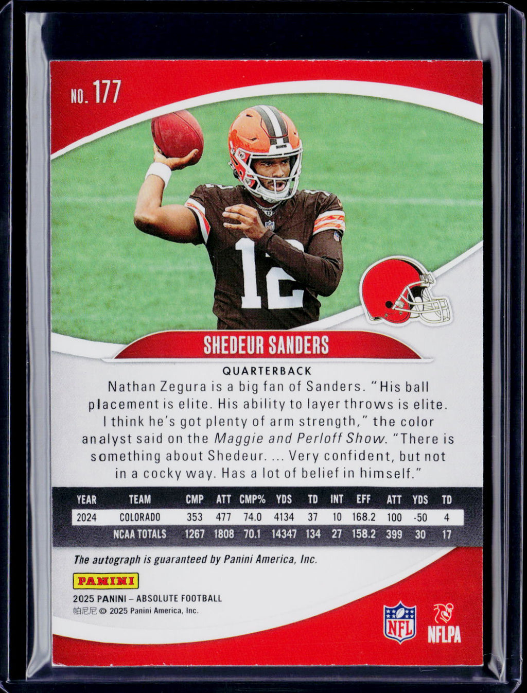 2025 Absolute Shedeur Sanders Auto /50