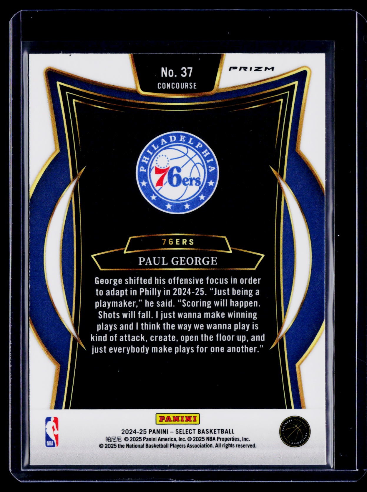 2024-25 Select Paul Groge Gold Glitter SSP